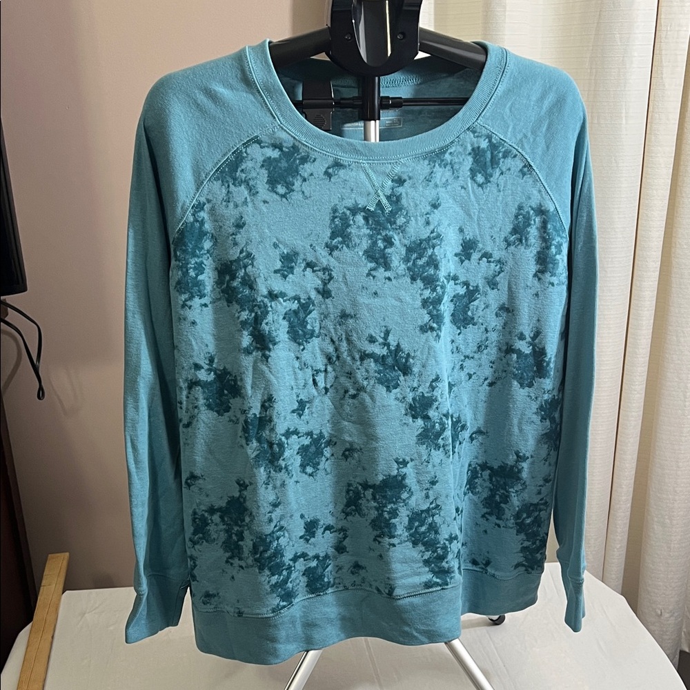 Eddie Bauer Teal Tie-Dye Sweatshirt